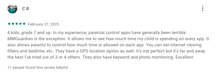 MMGuardian customer review